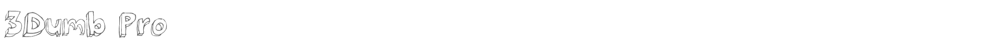 3Dumb & 2Dumb 3Dumb Pro 03.ttf font preview